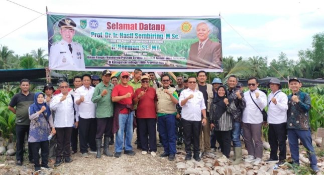 TAM MENTRI PERTANIAN KUNJUNGI  PENANGKAR BENIH PT DIVO ANUGRAH SEJAHTERA, PASTIKAN KESIAPAN BIBIT KELAPA SIAP SALUR